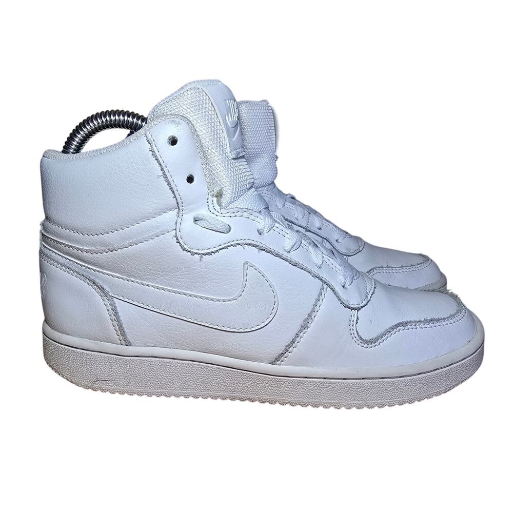 Nike Women’s Ebernon Mid Triple White Sneakers AQ1778-100 Size 6 excellent